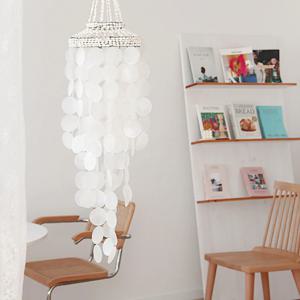 빌릭 자개 모빌 인테리어 라탄 썬캐쳐_조개특대형