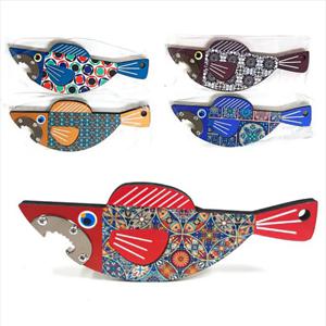 물고기 원목 자석병따개 1개(색상랜덤)