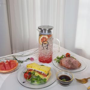 앙리 올스텐뚜껑 내열유리물병1000ml-남/여