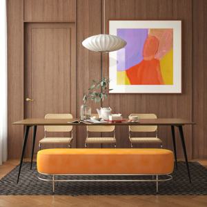 TULI 3인벤치 식탁의자 현관의자 거실소파 1600 2colors(orange/gray)