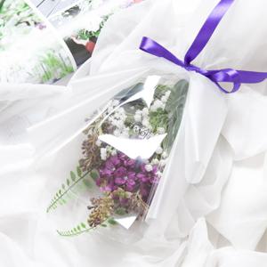파스텔 라일락 조화 꽃다발 40cm 2colors 인테리어 장식 선물