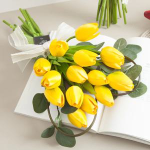 튤립 조화 꽃다발 하트 40cm 4컬러 인테리어 꽃 선물 장식 기념일