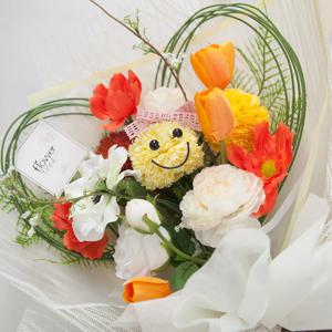 아네모네 하트 조화 꽃다발 55cmP