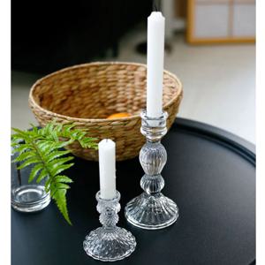 라운드 투명 유리 캔들홀더 촛대_2sizes
