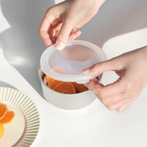 재팬 미니멀 스텐 반찬통 원형 400ml