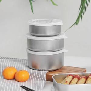 재팬 미니멀 스텐 반찬통 원형 550ml