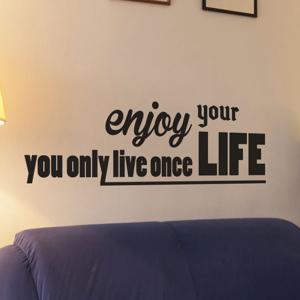 Enjoy your life yolo - 레터링 인테리어 스티커