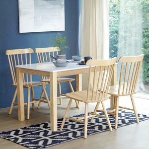 내츄럴 하이그로시 톤 4인 원목식탁세트