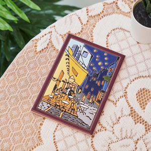 빈센트 반 고흐 핸드프린팅 스페니쉬 아트 타일 - 카페 테라스 (10x15cm)