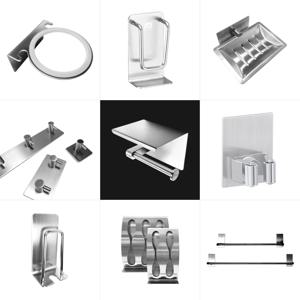 스텐 욕실 악세사리 모음 / 수건 샤워기 칫솔 드라이기 휴지 걸이 비누받침 후크