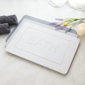 프리미엄 규조토 발매트 화장실 욕실 매트(L) 3D 음각 BATH 사은품증정