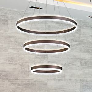 LED 펜던트 트리플서클 3등 160W 6500K(주광)+3000K(전구) 홈카페 매장조명