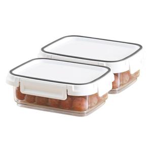 스카이락 직사각(중) 1호 1+1 460ml 밀폐용기