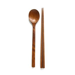 천연옻칠 대추나무 둥근수저세트