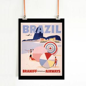 도시 no21 브라질 빈티지 인테리어 패브릭포스터
