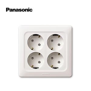 베가와이드 콘센트 4구 (45도 둥근형 측면접지)