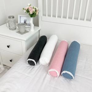 코튼누빔 원 메밀 목베개 4색상 메밀베개 메밀목베개 목침 원형베개 미니베개