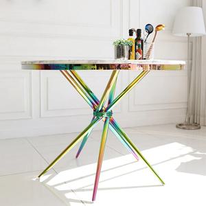 Arrow 4인용 이태리 천연 대리석 레인보우 원형 식탁 테이블 1000 CL391