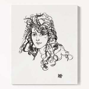 에곤 쉴레 46 캔버스 액자 명화 초상화 감성 드로잉 카페 그림