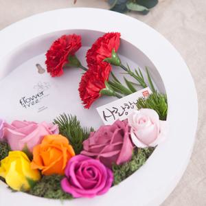 비누 카네이션 조화 액자 set 29cm 꽃 어버이날 스승의날 벽 장식