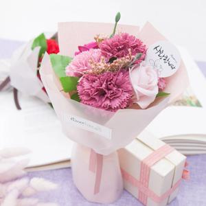 스윗 비누 카네이션 조화 꽃다발 28cm_CP_V2