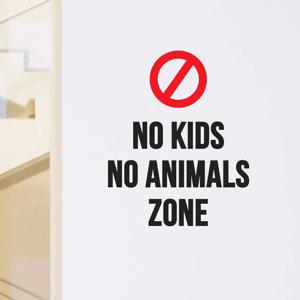 No kids No animals zone 노키즈존 애완동물 출입금지 가게 스티커