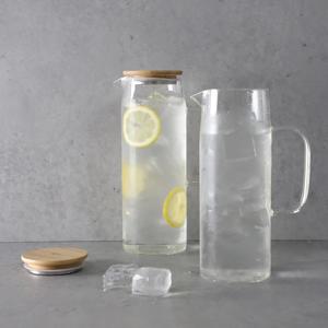 디에프 우드뚜껑 경량 내열유리 물병 1.5L