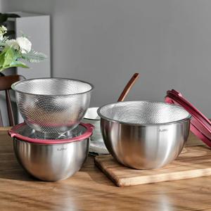 에지리 스텐 믹싱볼 콤보 (믹싱볼+펀칭볼+뚜껑) 세트 2.8L