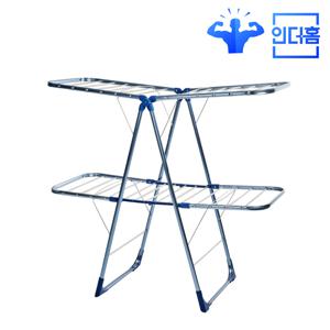 건조남 빨래건조대 메탈블루 4단