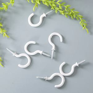 1+1 / 물음표 고리 나사 중 3.7cm (6개입) 천장 벽 걸이 소품 용품 DIY 피스