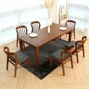 아슬로바 6인 원목식탁SET(의자형) KHD-680