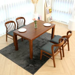 아슬로바 4인 원목식탁SET(의자형) KHD-410
