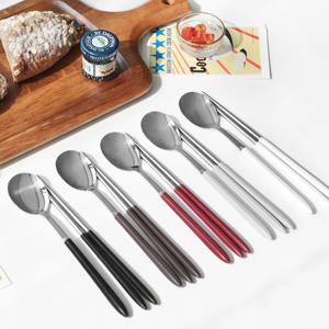 국산 스텐 모던 컬러핸들 수저세트 5color 택1 / 투톤