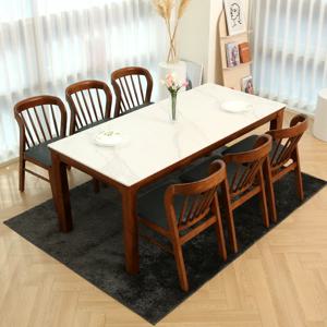 아슬로바 6인 통세라믹 원목식탁SET(의자형) KHD-957S