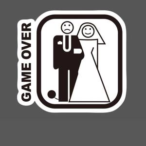 A112 - GAME OVER 로고 캐릭터 스티커 방수 리폼 DIY 노트북 폰케이스 스티커