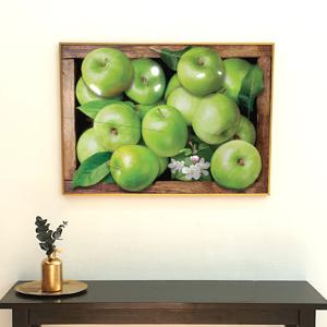 풍수 돈 들어오는 푸른 사과 꽃 그림 인테리어 액자