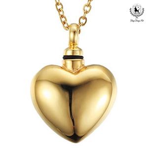 반려동물 장례 캡슐 유골목걸이 골드하트 WKA157