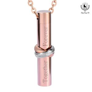 반려동물 장례 캡슐 유골목걸이 핑크골드 WKA430