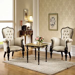 정 마호가니원목 엔틱블랙 부부테이블 소파세트