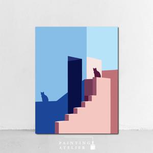 고양이 그림자 DIY 명화 그리기 유화그리기 세트