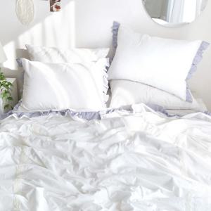 레이 체크 더블프릴 사계절 이불커버(세트) SS/Q - 2color