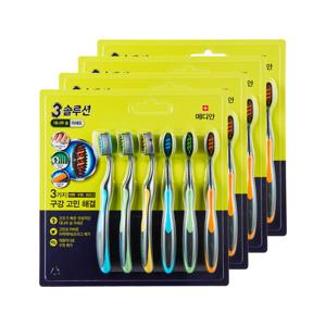 메디안 트리플솔루션 미세모 칫솔 6입 4개 (24입)