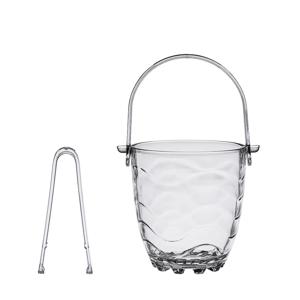 퓨어 아이스 버킷 얼음 버켓 웨이브 유리 얼음통(집게포함)