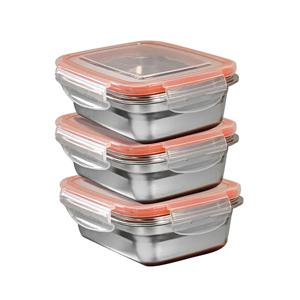 냉장고정리 스텐반찬 밀폐용기 350ml3개