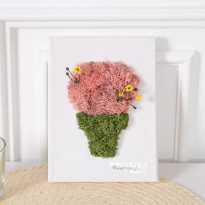 스칸디아모스 공기정화식물 액자 귀여운 선인장 조화 set 20cm