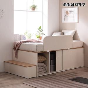 빅터 슬라이딩 빅수납 슈퍼싱글 침대 + 안전가드 + 계단 (매트제외)