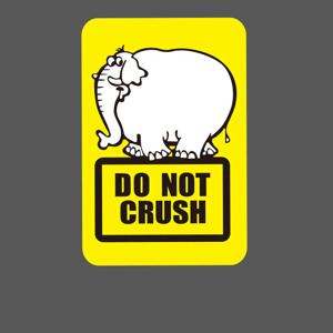 A912 - DO NOT CRUSH 로고 캐릭터 스티커 방수 리폼 DIY 폰케이스 스티커