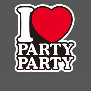 A957 - I LOVE PARTY 로고 캐릭터 스티커 방수 DIY 노트북 폰케이스 스티커