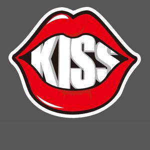 A968 - 입술 KISS 로고 캐릭터 스티커 방수 DIY 노트북 캐리어 폰케이스 스티커