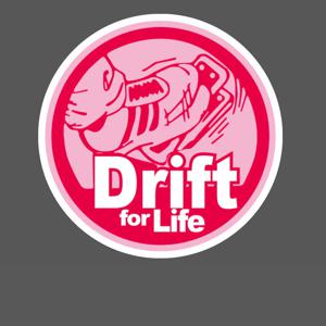 A970 - Drift for Life 로고 캐릭터 스티커 방수 리폼 DIY 노트북 스티커